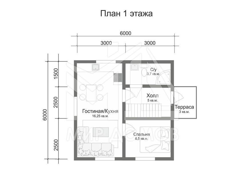 Проект дома «Дачный-1»