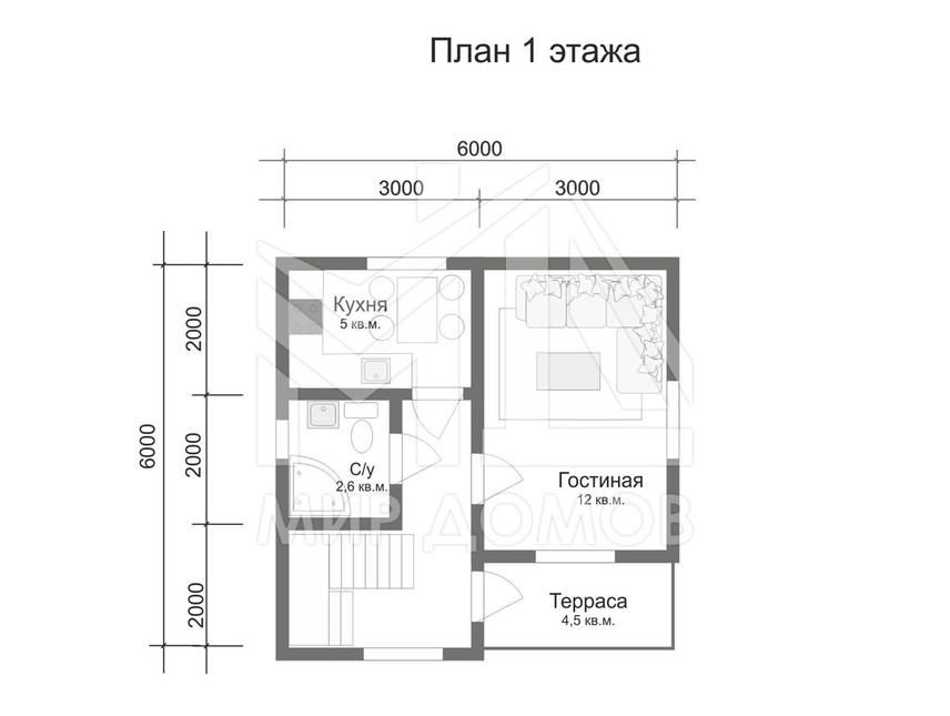 Проект дома «Дачный-2»