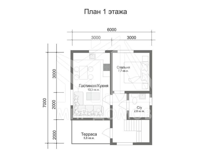 Проект дома «Дачный-3»