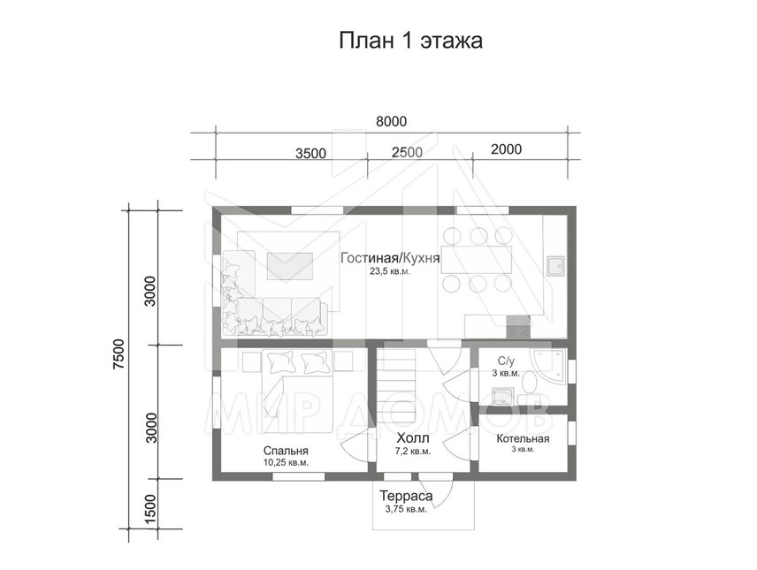 Проект дома «Дачный-9»