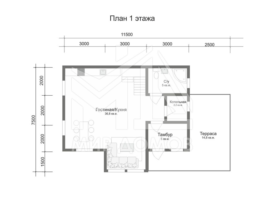 Проект дома «Дачный-12»
