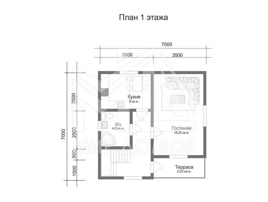 Проект дома «Дачный-13»