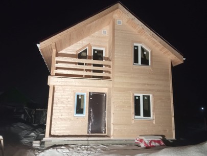 Каркасный дом с балконом в деревне Лукаши Ленинградской области - фотоотчет строительства
