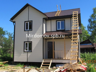 Каркасный дом в г. Кировск Ленинградской области - фотоотчет строительства