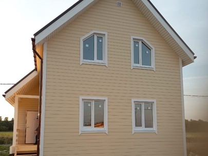 Каркасный дом 8х7 в п. Можайское Ленинградской области - фотоотчет строительства